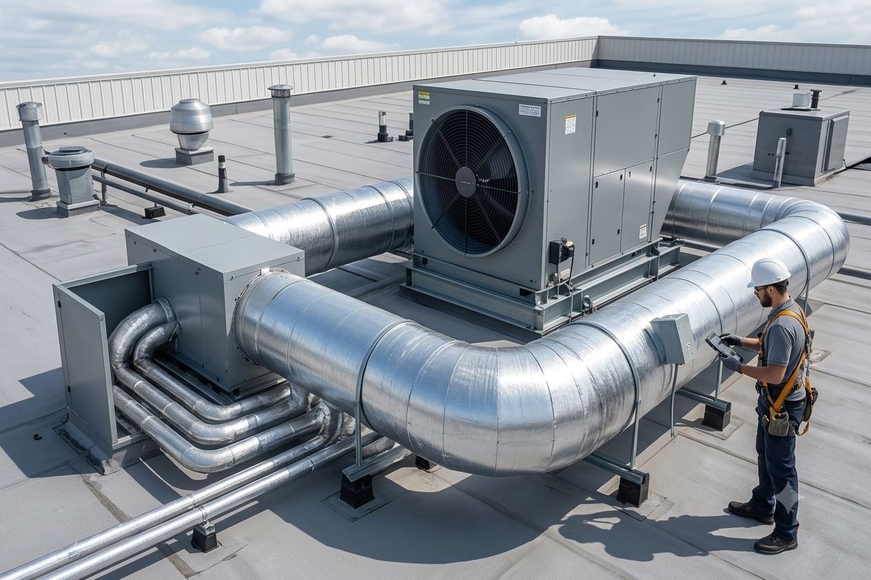 Commercial building exhaust system
