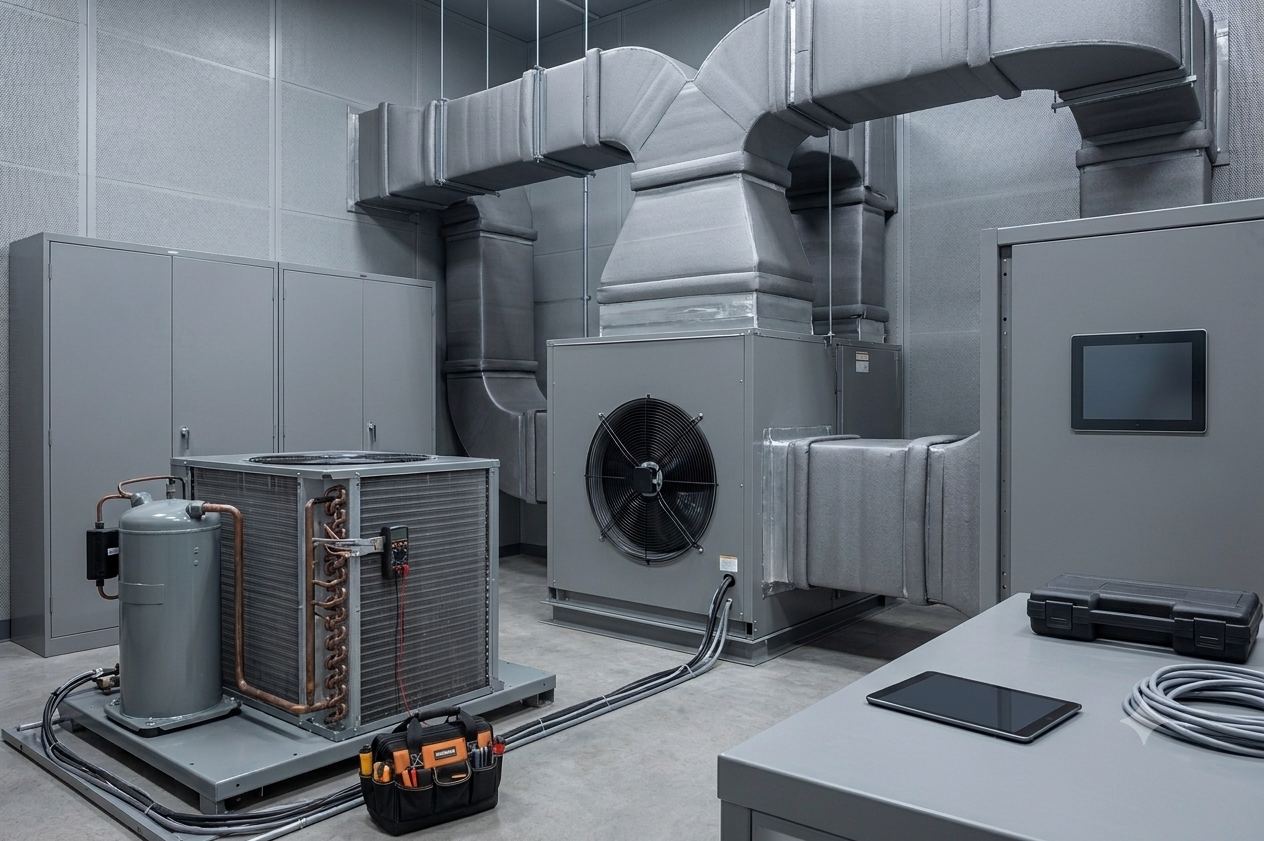 Ductable concealed split AC system